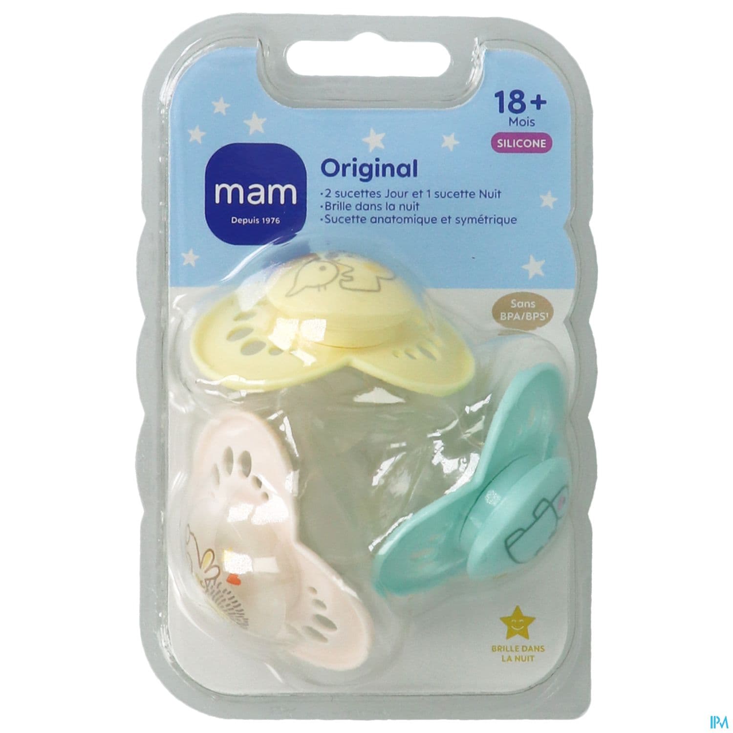 SUCET MAM ORIGIN BEIGE SIL 18+M X3