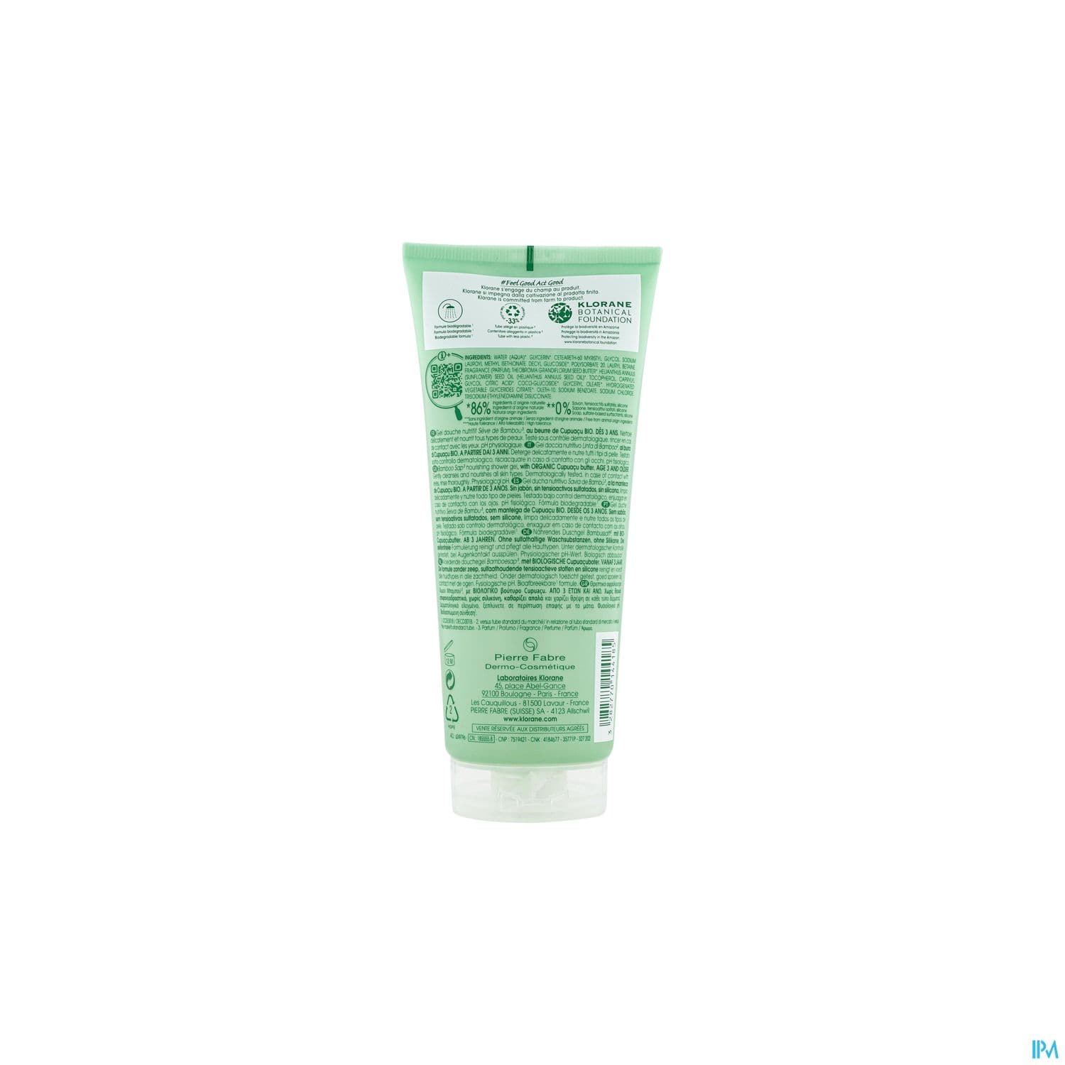 KLORANE GEL DCH SEVE BAMBOU200ML