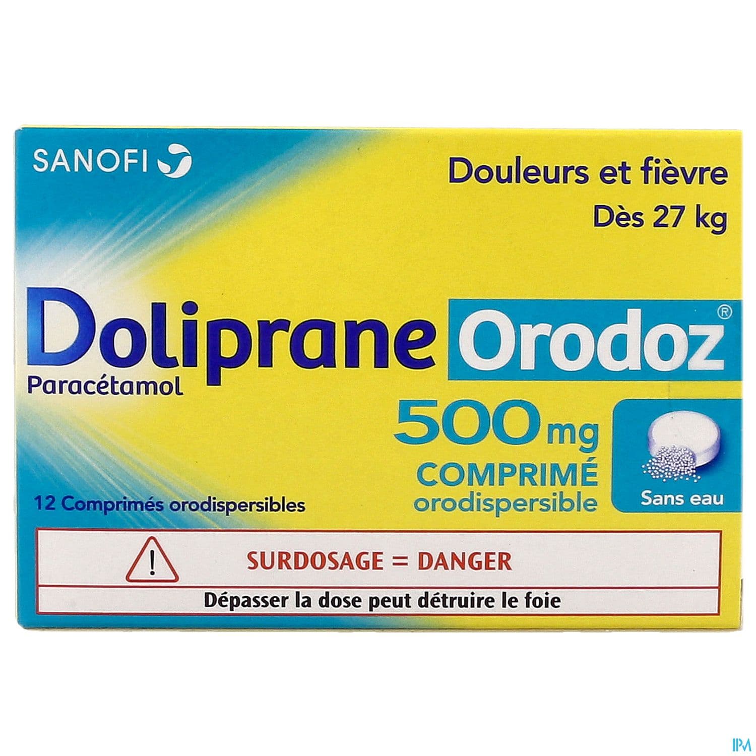 Dolipraneorodoz 500mg Comprime Orodispersible 12