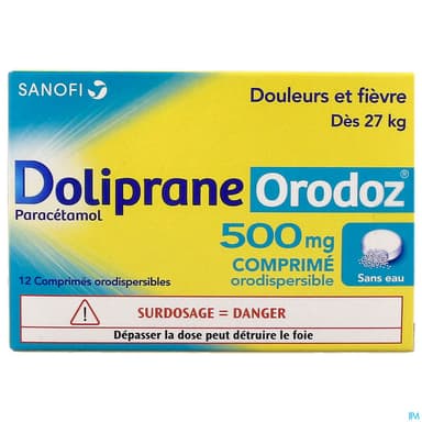 Dolipraneorodoz 500mg Comprime Orodispersible 12