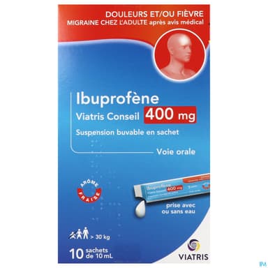 Ibuprofene Mylan Conseil 400mg Sachet 10ml 10