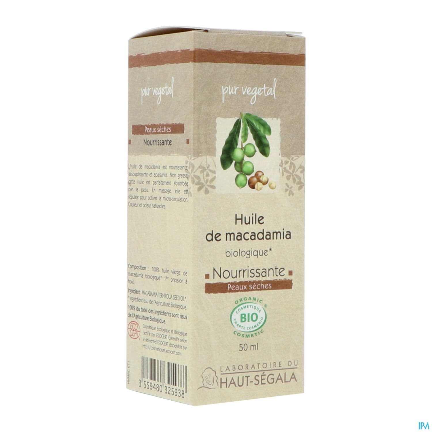 Laboratoire Du Haut-segala Huile Vegetale Bio De Macadamia Biologique 50ml