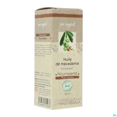 Laboratoire Du Haut-segala Huile Vegetale Bio De Macadamia Biologique 50ml
