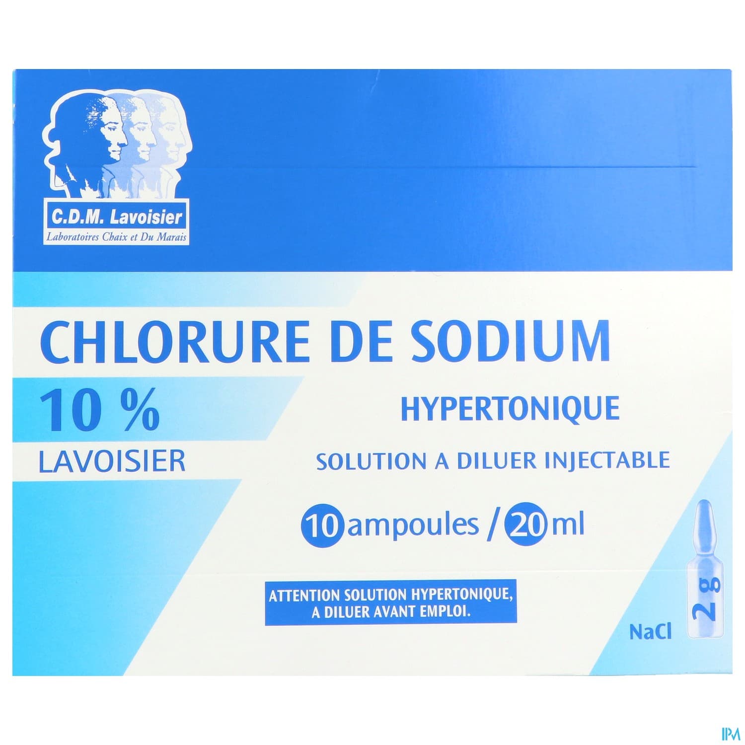Lavoisier Sodium Chlorure 10% Solution Injectable 20ml 10