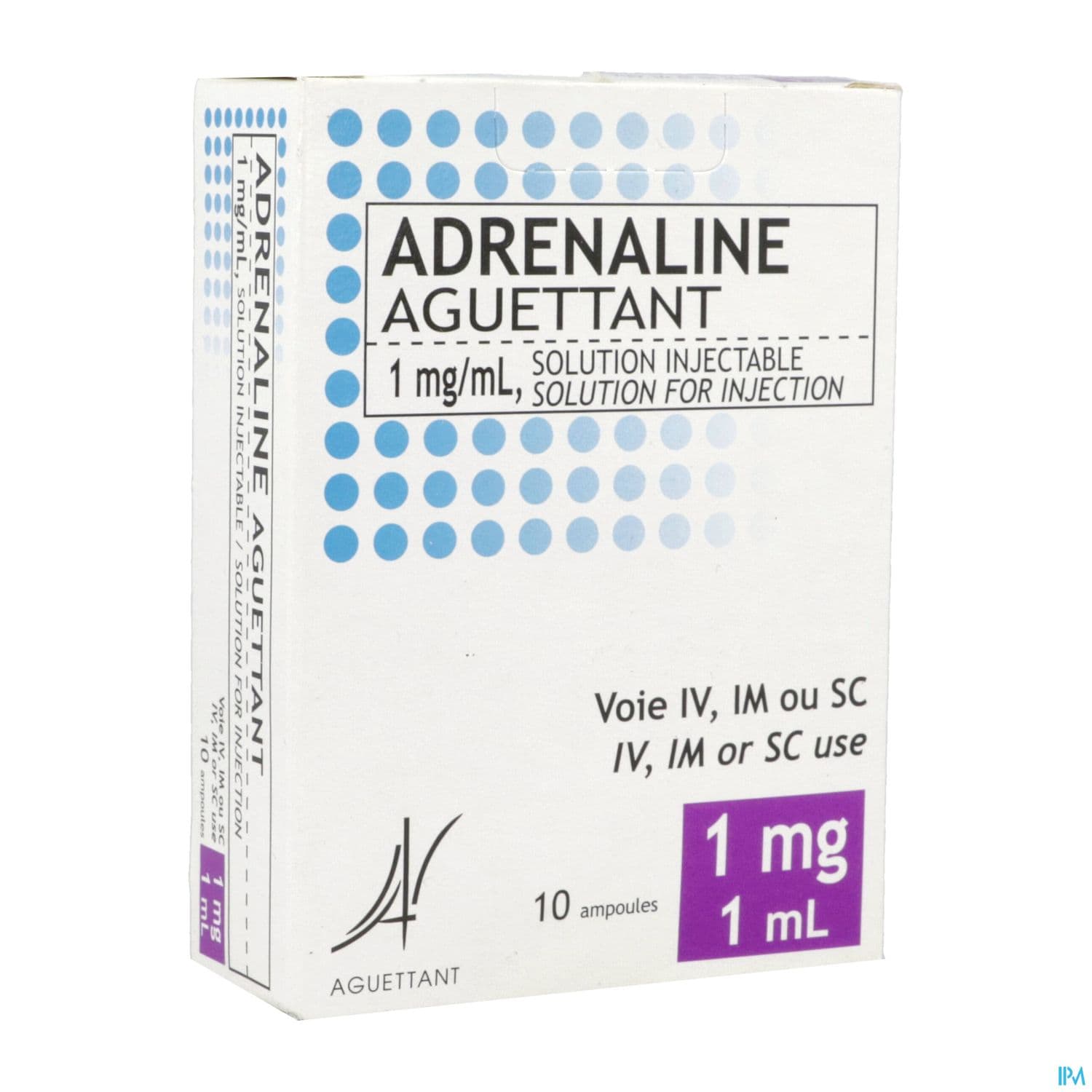 Adrenaline Aguettant 1mg/ml Solution Injectable 1ml 10