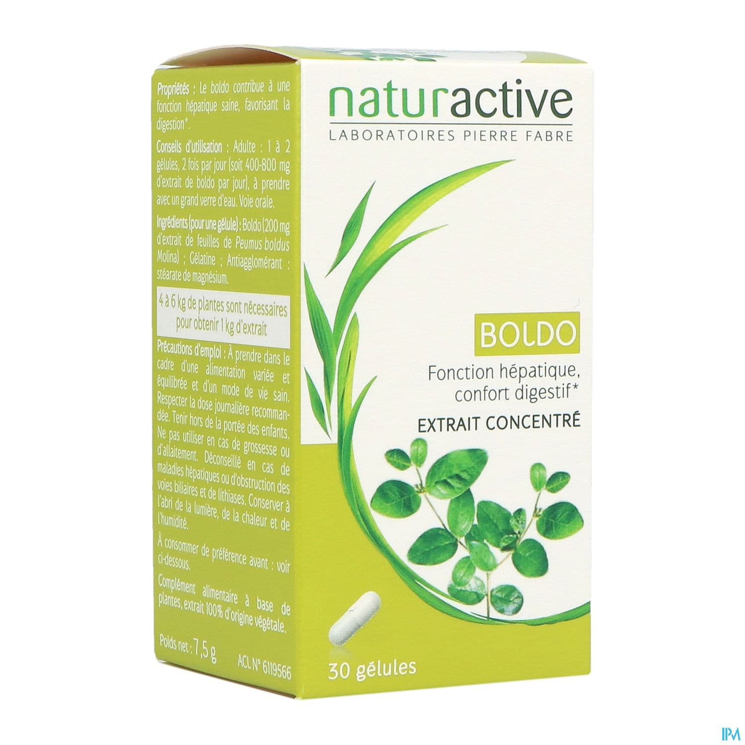 NATURACTIVE BOLDO GELUL 30 — Pharmacie Erlon