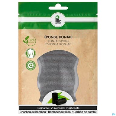 Plic Beauty Eponge Konjac Charbon Bambou