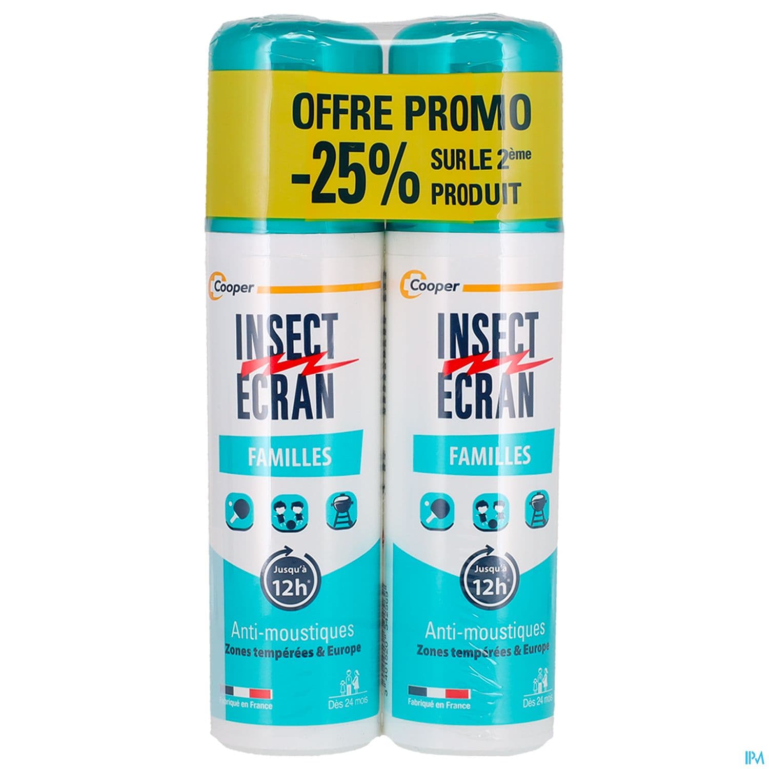 Cooper Insect Ecran Repulsif Peau Famille Spray 100ml X2 -25%
