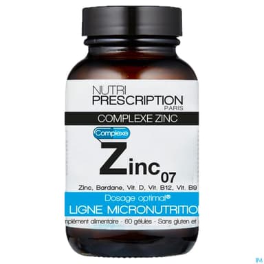 Nutriprescription Zinc07 Complexe Zinc Gelule 60