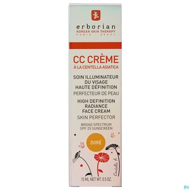 Erborian Cc Creme Centella Asiatica Spf25 Dore 15ml