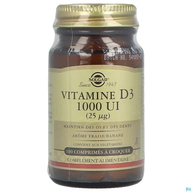 Solgar Vitamine D3 1000ui Comprime 100