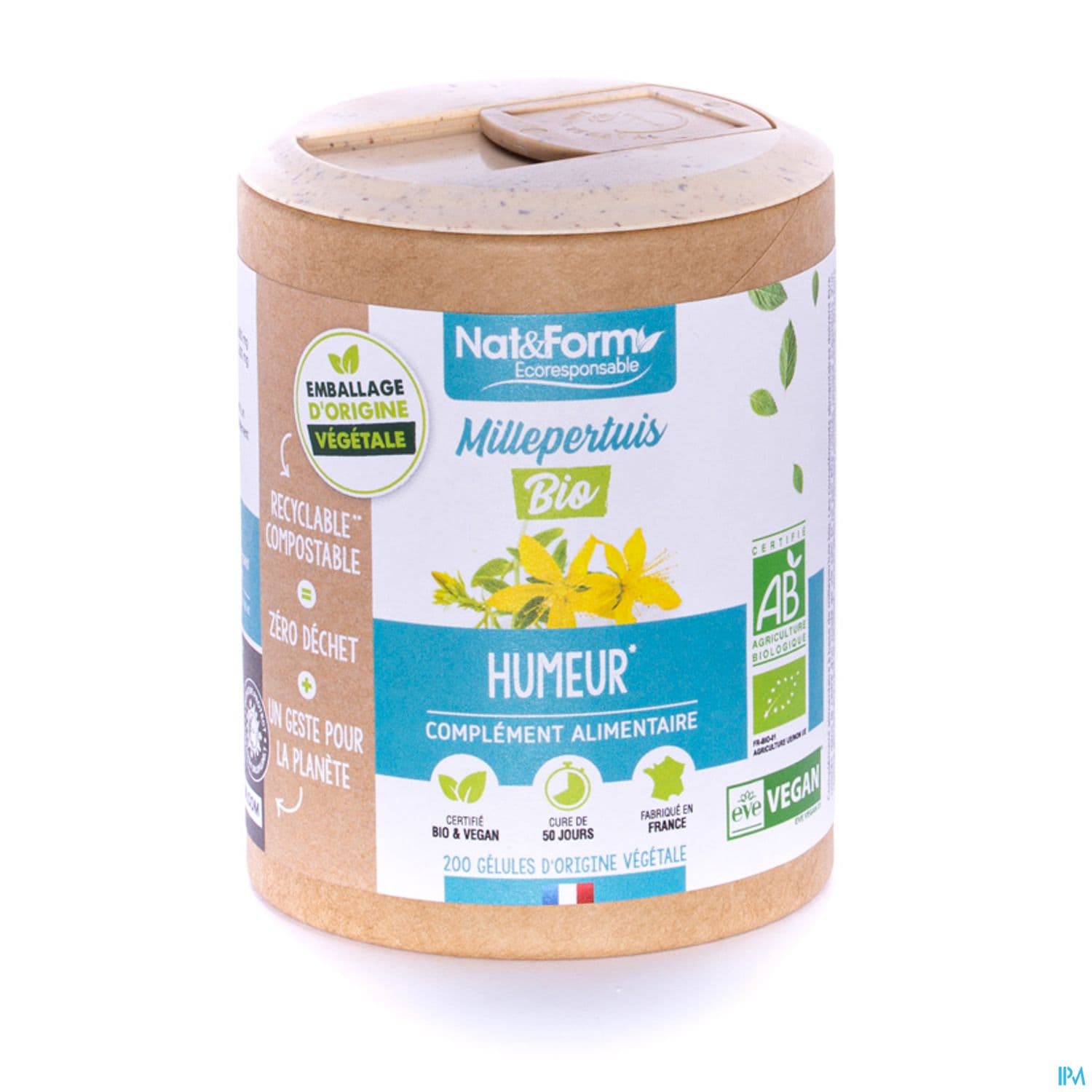 Nat Et Form Ecoresponsable Millepertuis Bio Gelule Vegetale 200