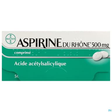 ASPIRINE 500MG RHONE CPR 50
