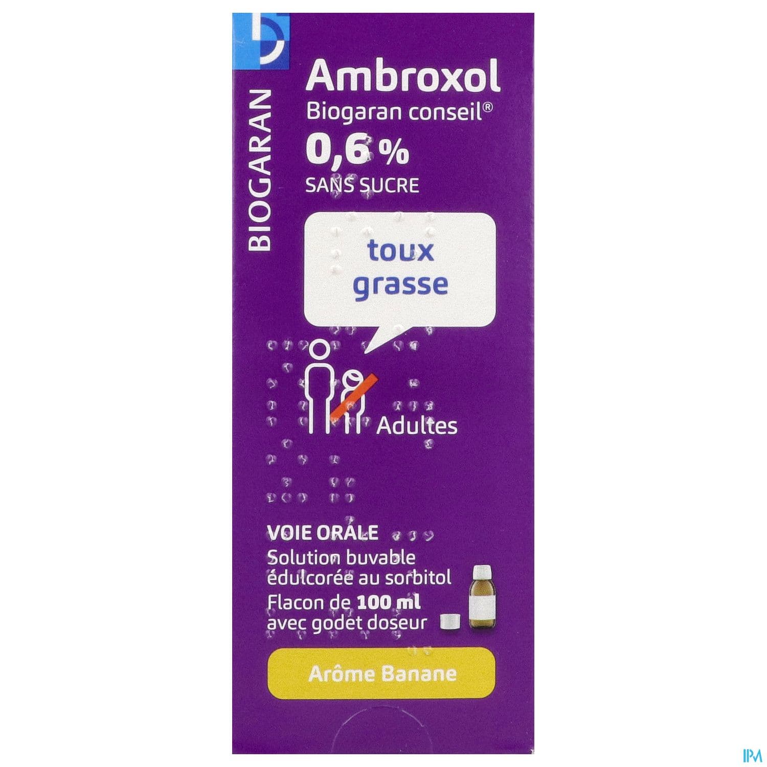 Ambroxol Biogaran 0.6% Sans Sucre Solution Buvable 100ml
