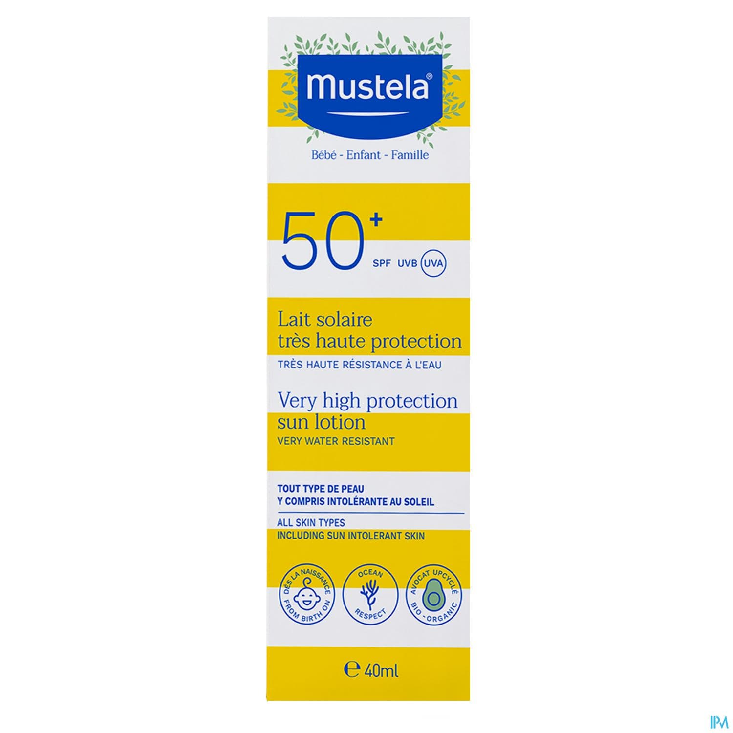 MUSTELA SOLAIRE LAIT SPF50+ 40ML