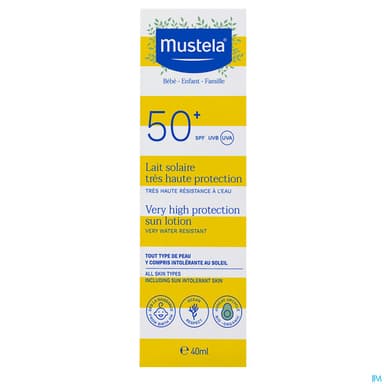 MUSTELA SOLAIRE LAIT SPF50+ 40ML