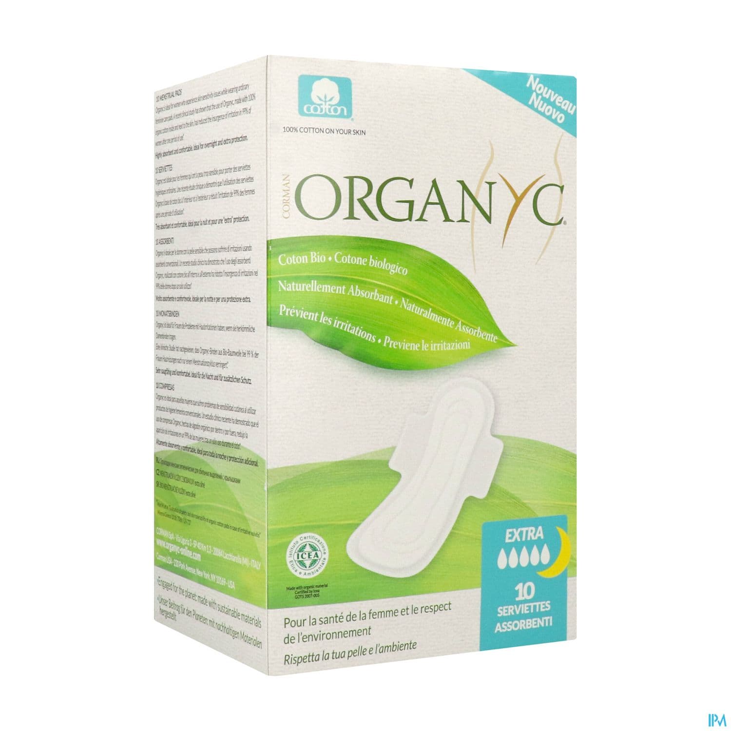 Organyc Serviette Max Protection Hygienique 10