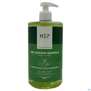 Nep Gel Douche Surgras Amande Flacon Pompe 750ml
