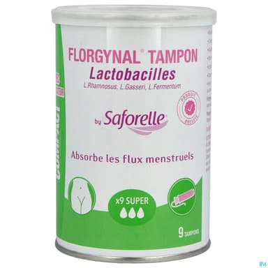 Florgynal Tampon Compact Super Boite De 9 Tampon Avec Applicateur
