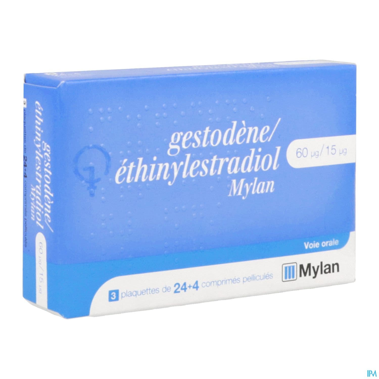 Gestodene Ethinylestradiol Mylan 60mcg/15mcg Comprime 28 X3