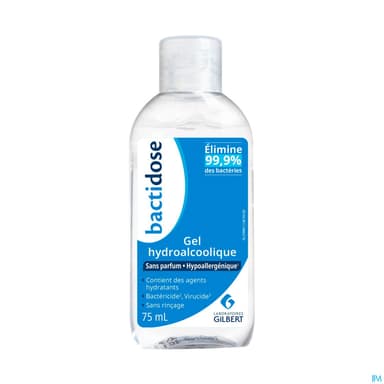 Laboratoires Gilbert Bactidose Gel Hydroalcoolique Sans Parfum 75ml