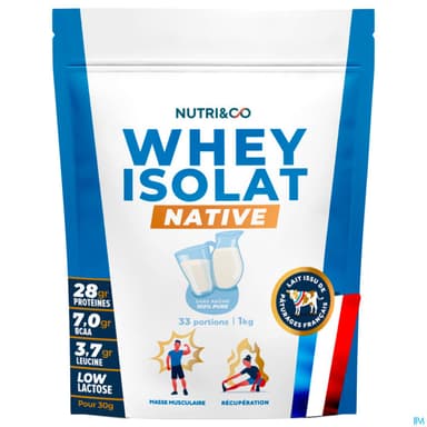 Nutri Co Whey Isolat Native Poudre Neutre 1kg