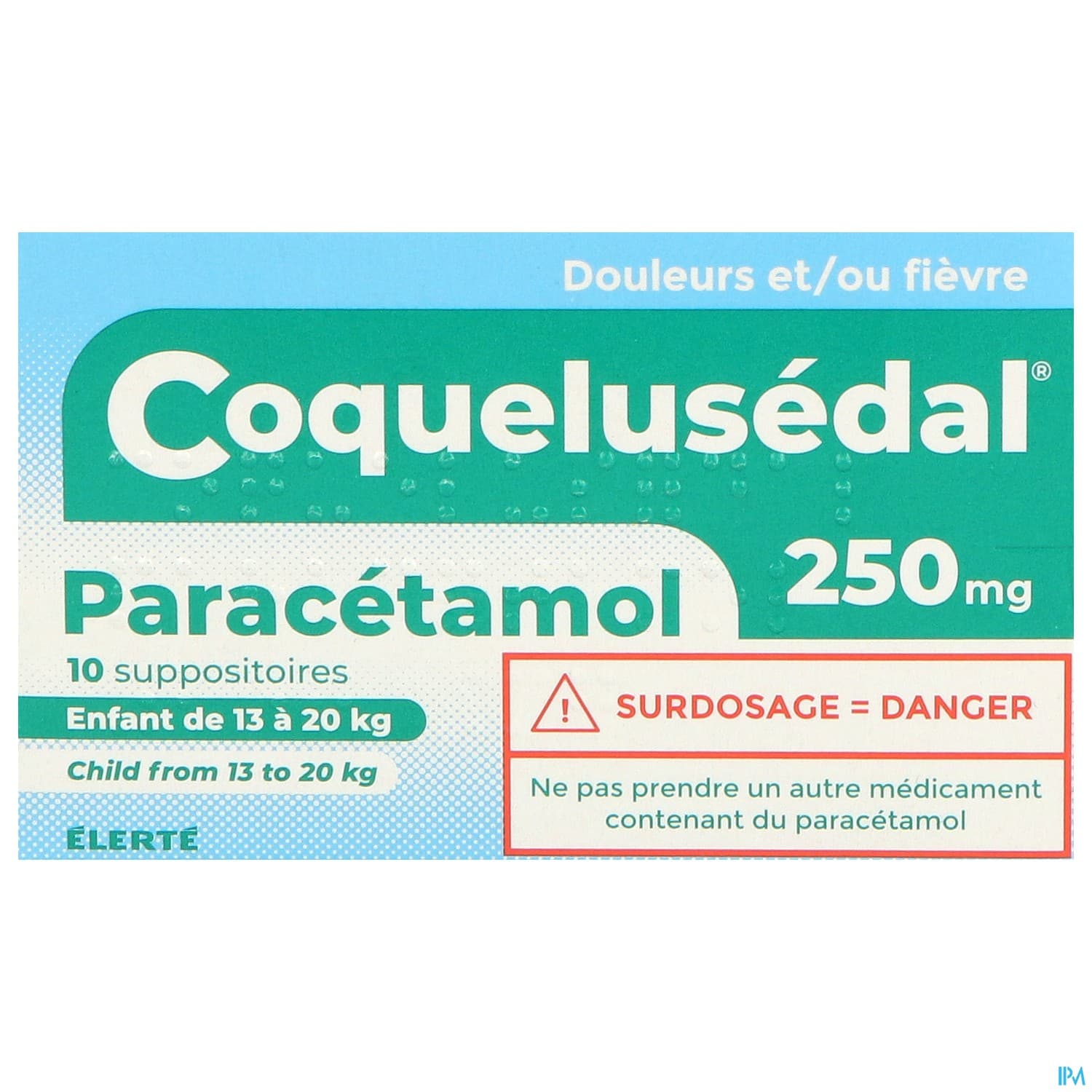 COQUELUSEDAL PARACET 250MG SUP 10