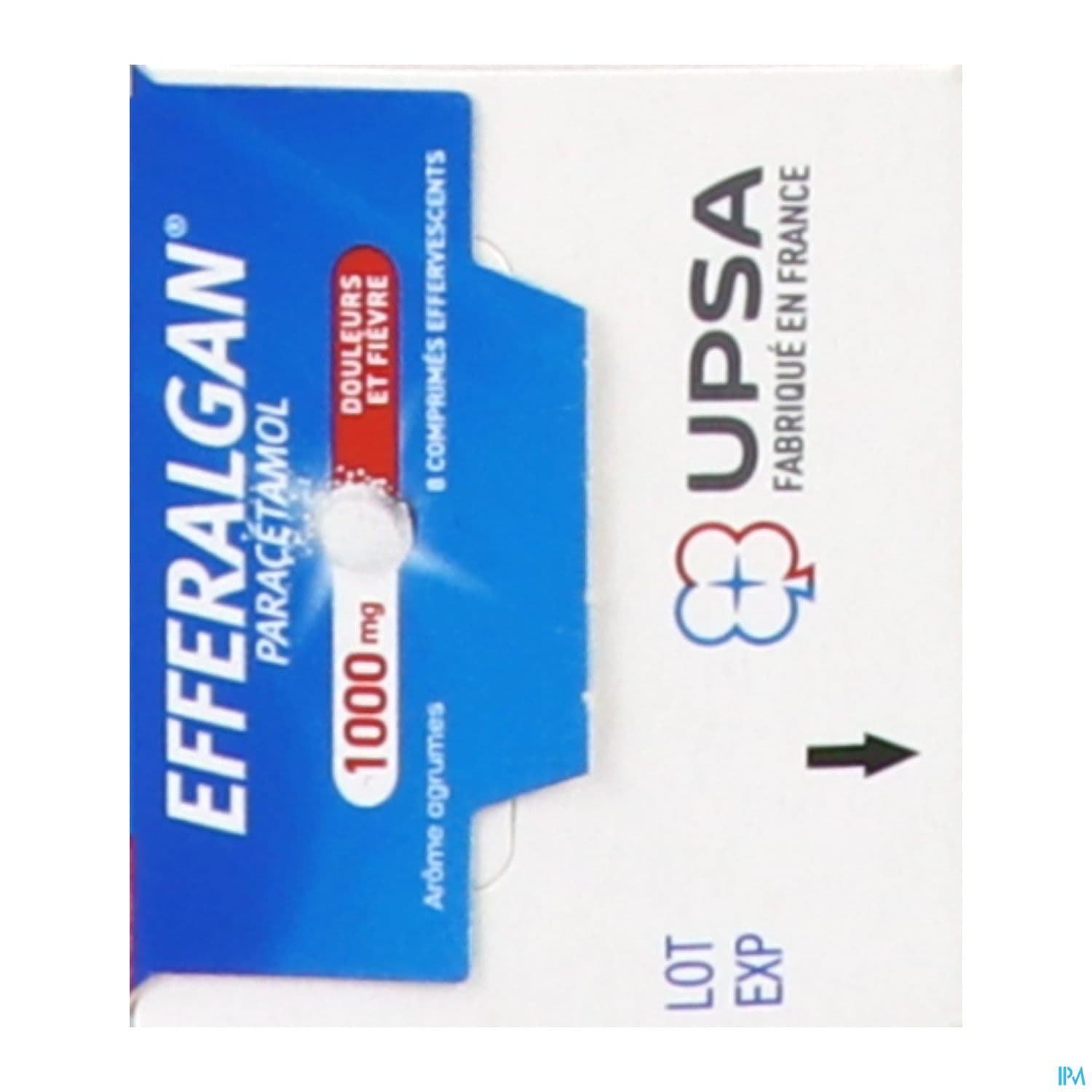EFFERALGAN 1 000MG CPR EFF 8