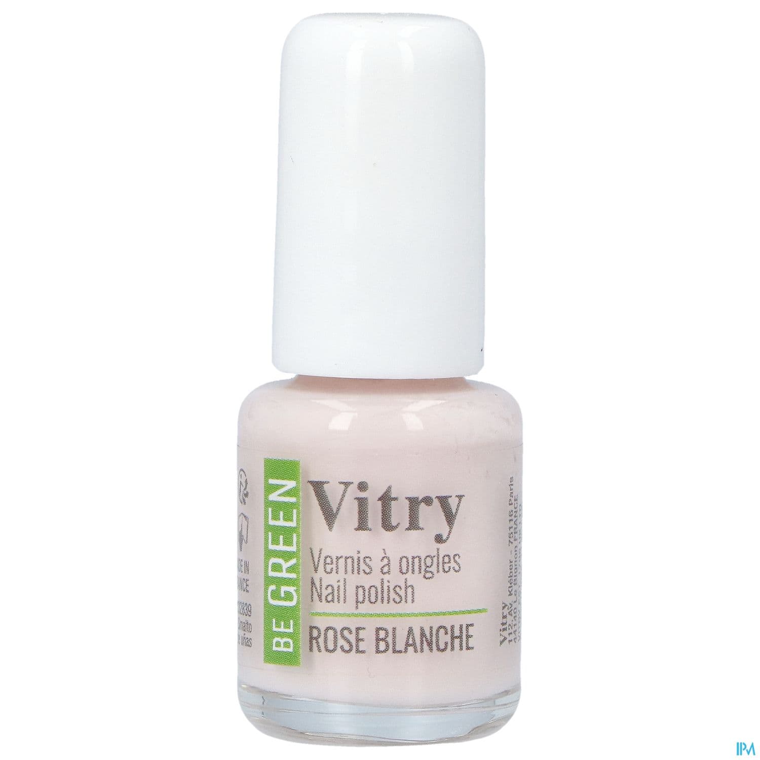 Vitry Be Green Vernis Ongles Rose Blanche 6ml