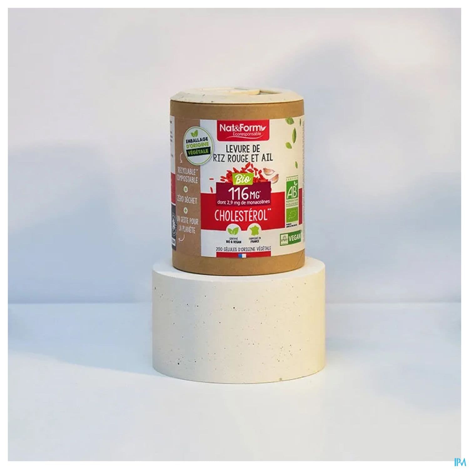 Nat Et Form Ecoresponsable Levure De Riz Rouge Et Ail Bio Gelule Vegetale 200