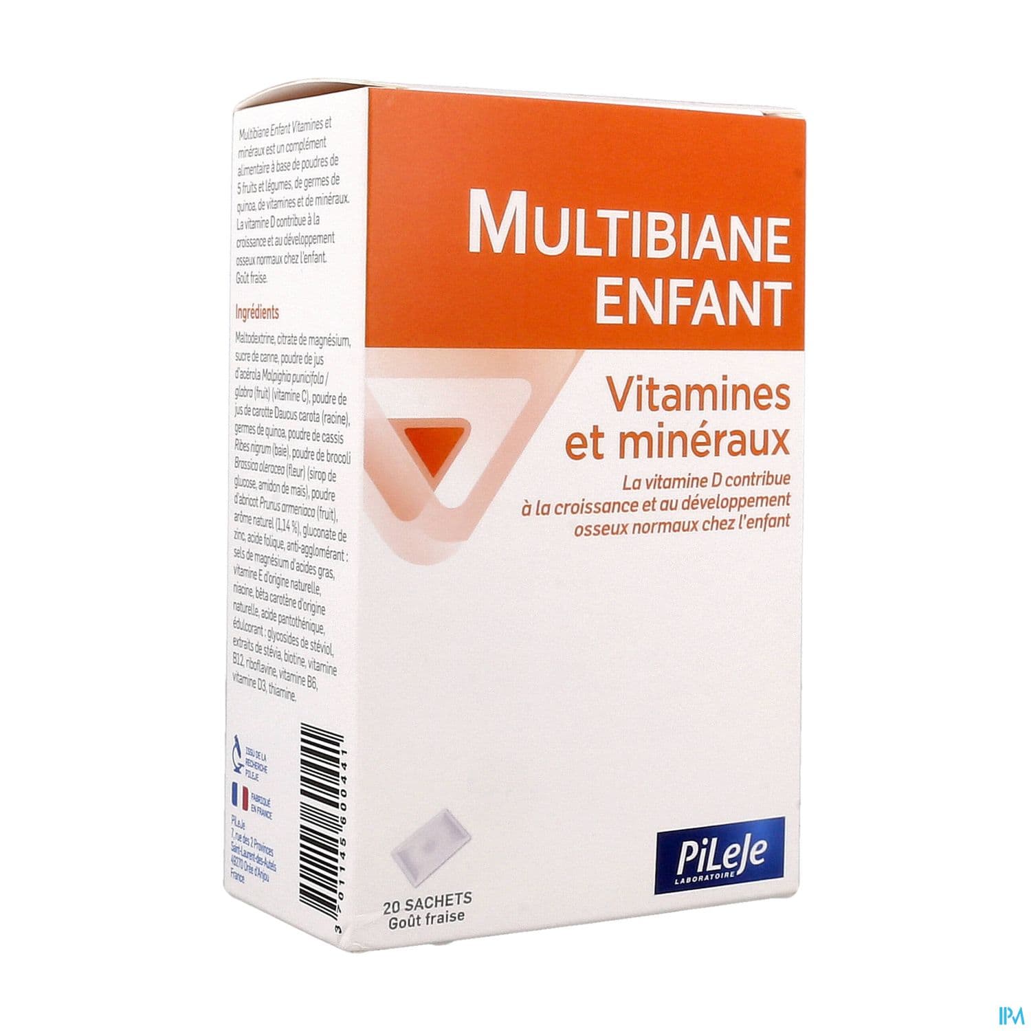 Pileje Multibiane Enfant Vitamines Et Mineraux Sachet 20