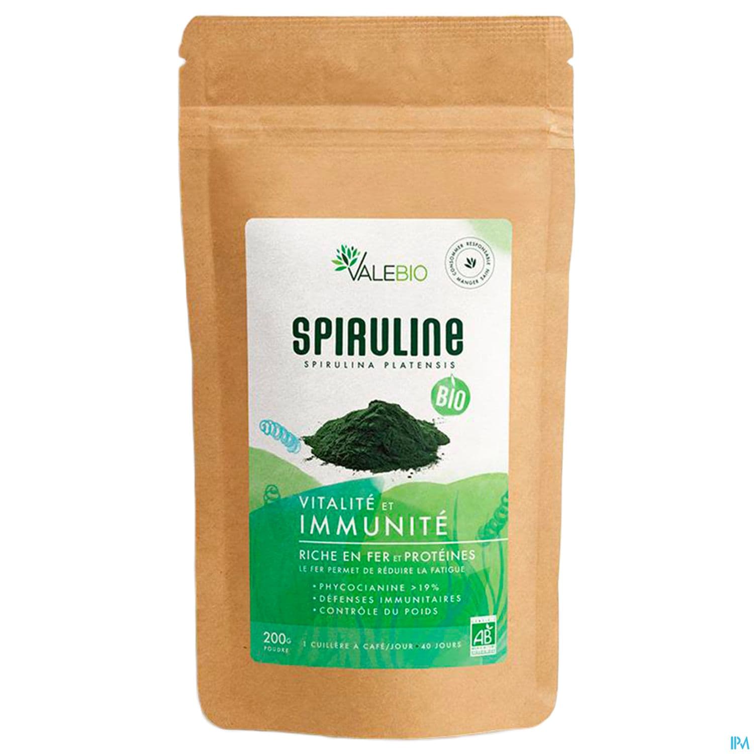 Valebio Super Aliments En Poudre Spiruline Bio 200g