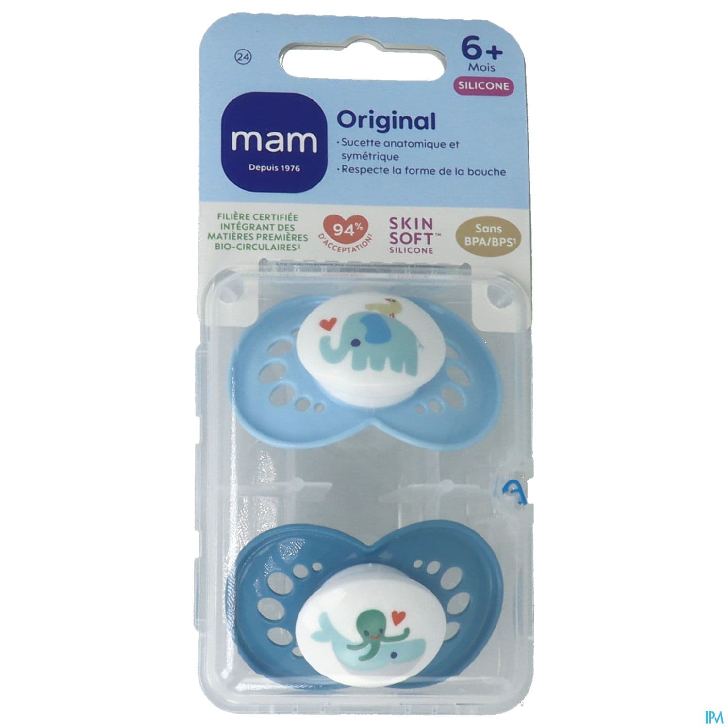Mam Sucette Original Classique +6m Silicone X2