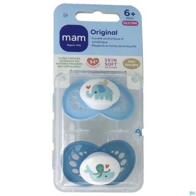 Mam Sucette Original Classique +6m Silicone X2