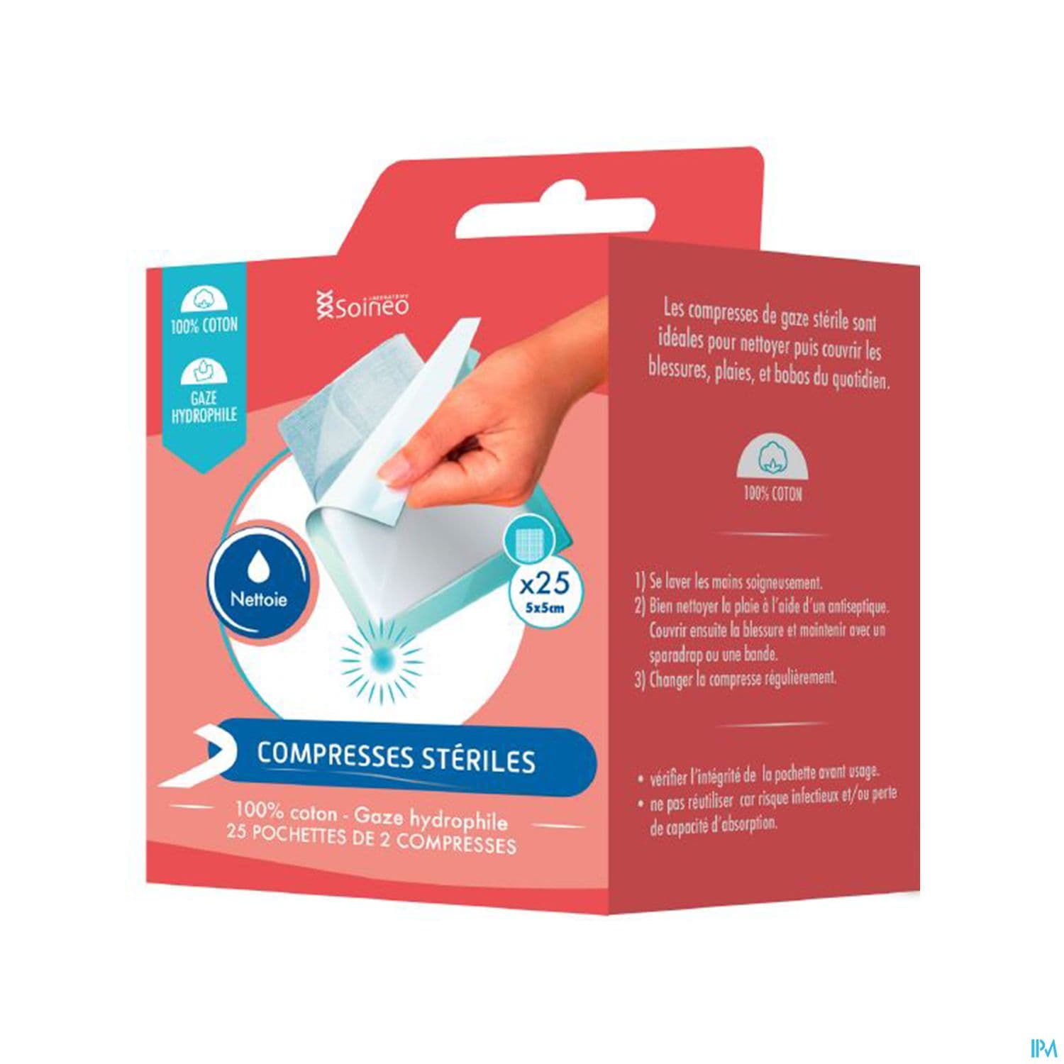 Soineo Compresse Gaze Sterile 5cm X 5cm 25