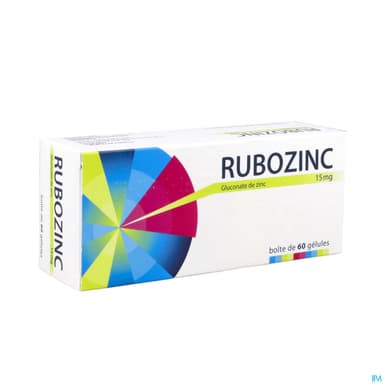RUBOZINC 15MG GELULE 60