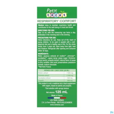 PETIT CHENE RESPIRATOIRE 125ML