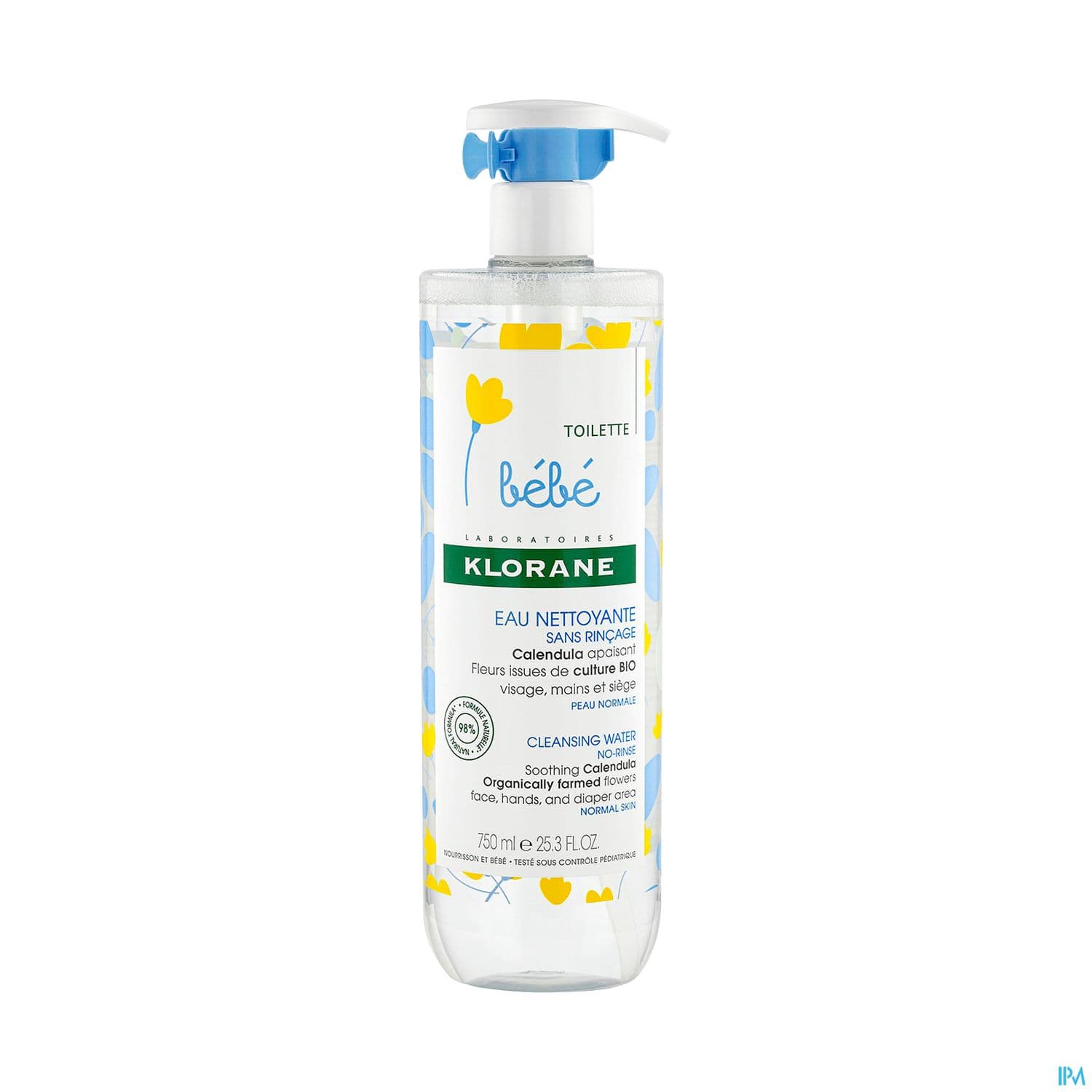 Klorane Bebe Eau Nettoyante Sans Rincage 750ml