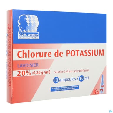 Lavoisier Potassium Chlorure 20% Solution Injectable 10ml 10