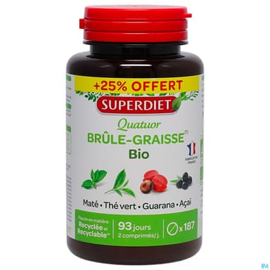 Superdiet Quatuor Bio Brule Graisse Comprime 150 + 37