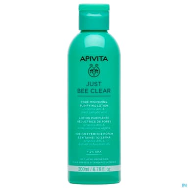 Apivita Just Bee Clear Lotion Purifiante Reductrice De Pores 200ml