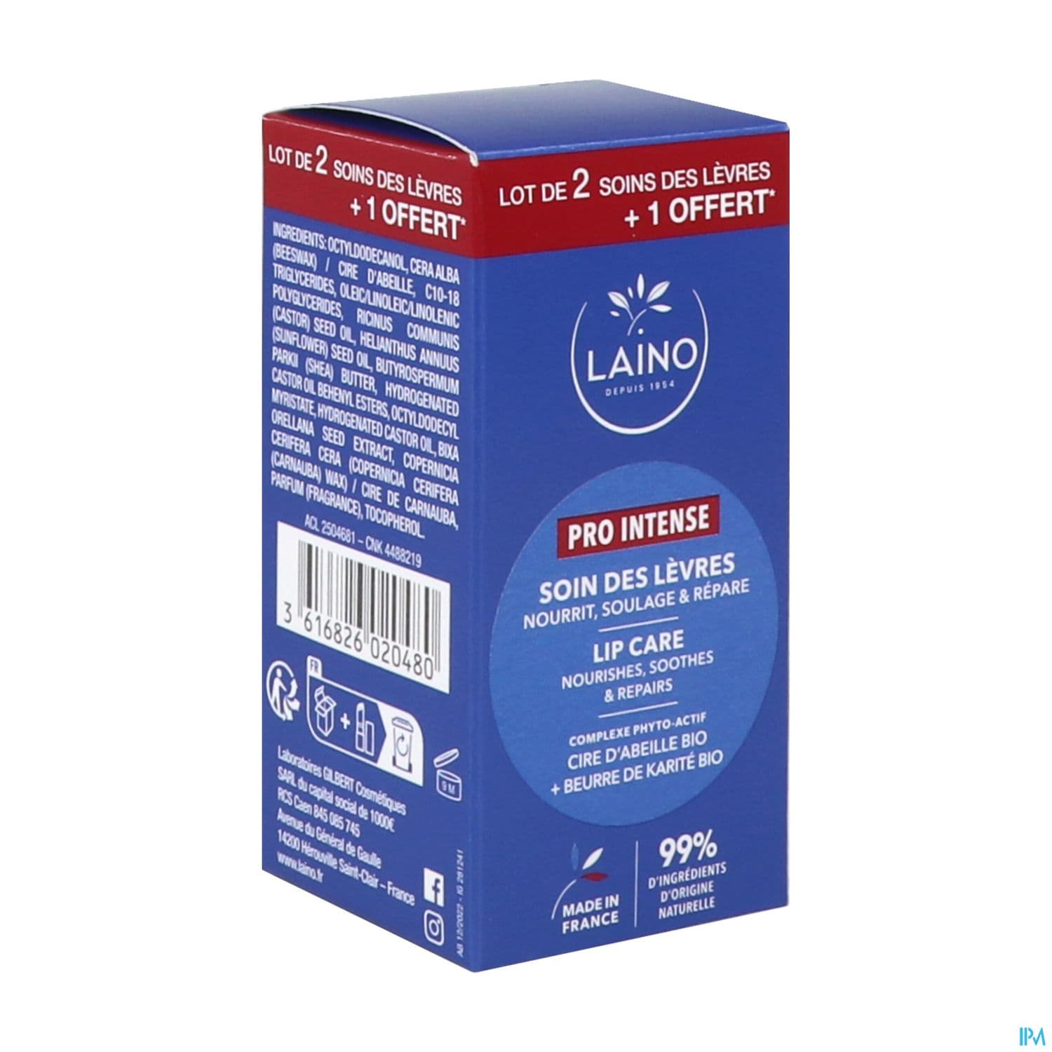 Laino Soin Des Levres Pro Intense Stick 4g X3