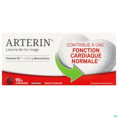 Arterin Levure De Riz Rouge 2mg9 Comprime 90