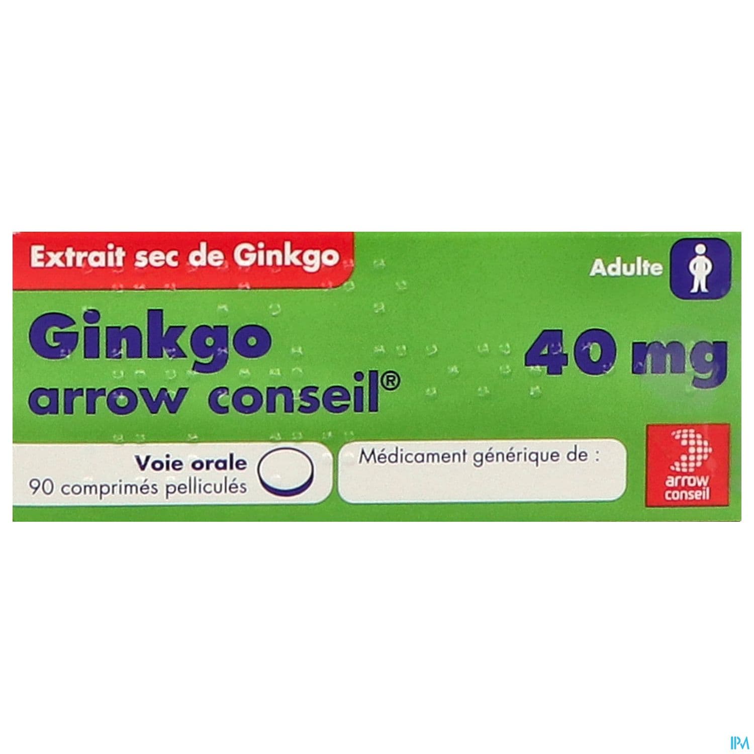 GINKGO 40MG ARROW CONSEIL CPR 90