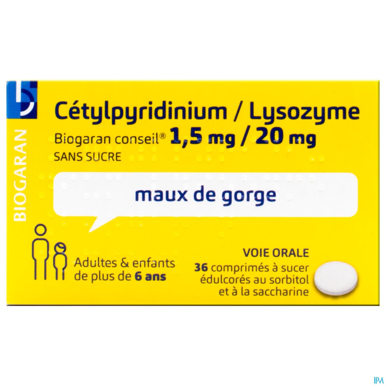 Cetylpyridinium Lysozyme Biogaran Conseil Sans Sucre Comprime A Sucer 36