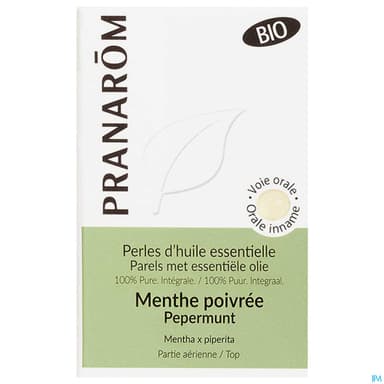Pranarom Perles Huile Essentielle Bio Menthe Poivree 60 Perles 100mg