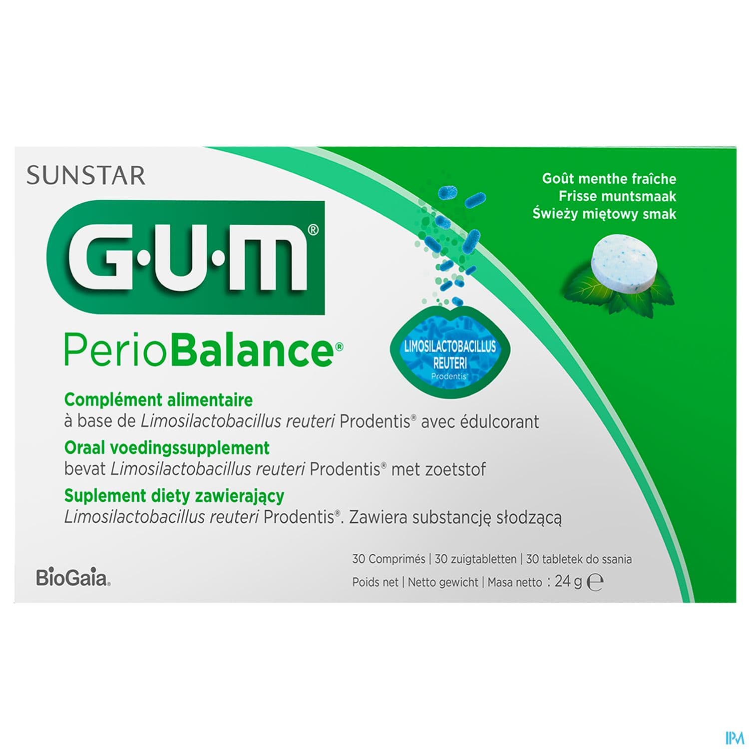Gum Periobalance Pastille A Sucer Menthe 30