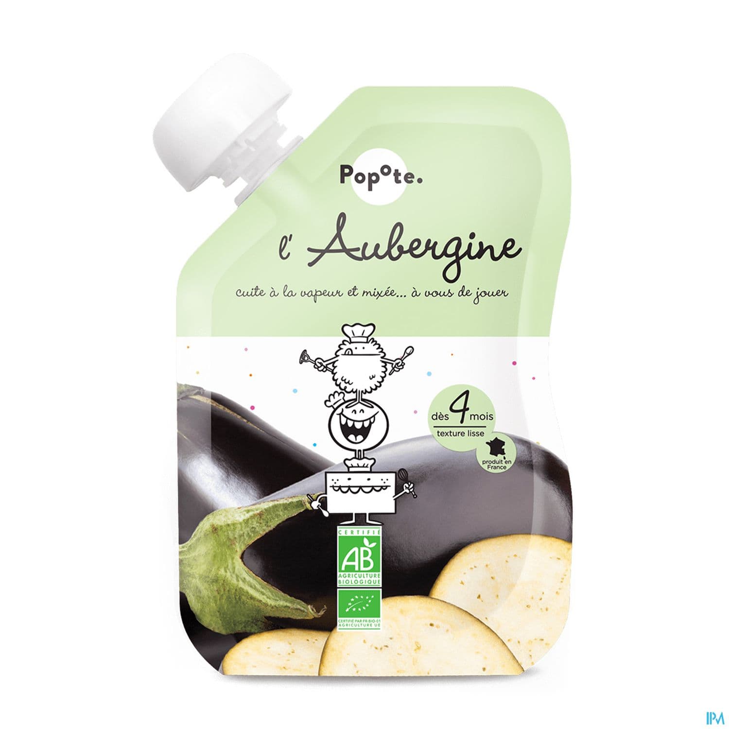 POPOTE PUREE AUBERGINE 120G