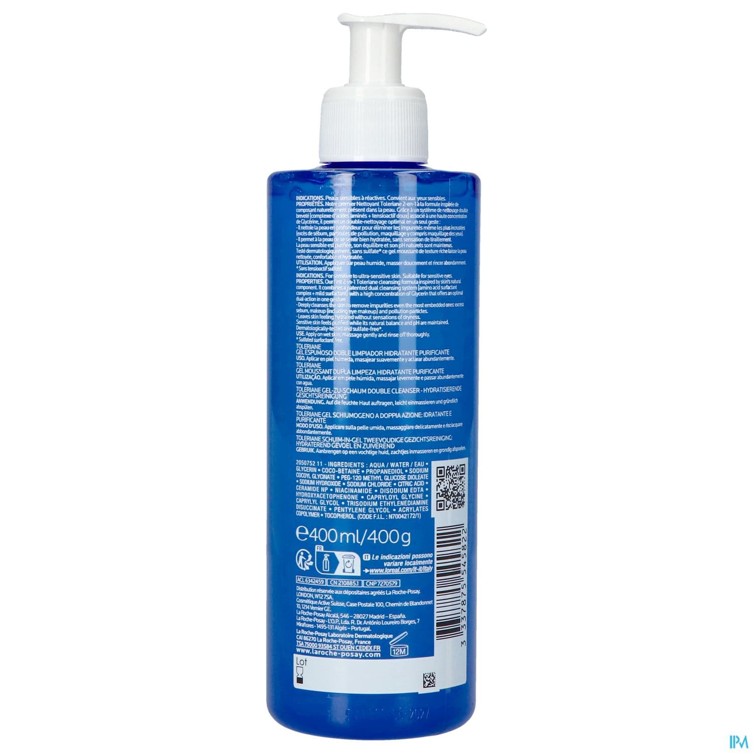 TOLERIANE GEL MOUSSANT 400ML