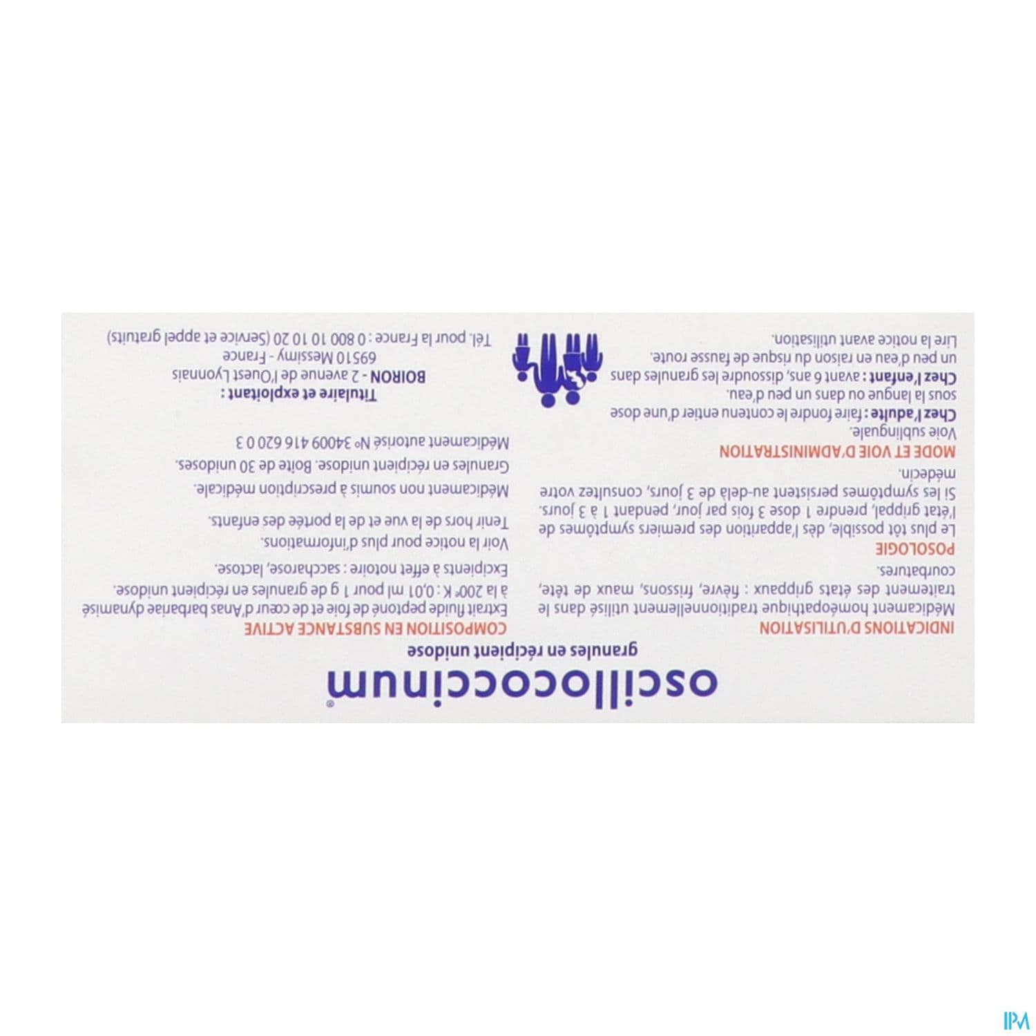 OSCILLOCOCCINUM 30 DOSES
